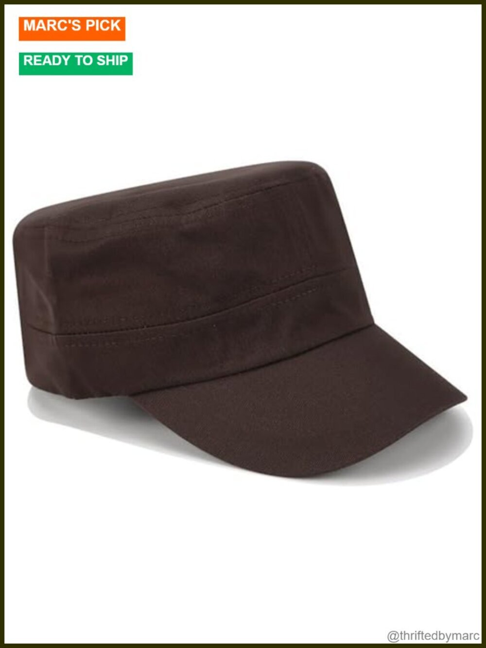 Unisex Military Style Baseball Cap with Buckle Closure